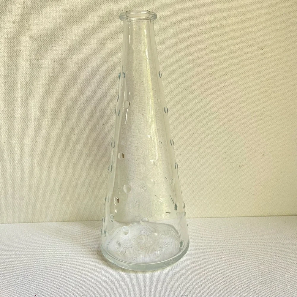 IKEA Emma Dafnas vintage clear glass hobnail dots bud vase made in Poland